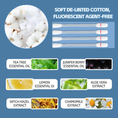 2-in-1 Cat Ear Cleaning Liquid Swabs - Cat Ear Cleaner Solution - Gentle & Effective Ear Care - for Daily Ear Cleaning Removes Wax, Dirt, & Odor