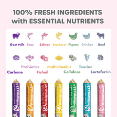 Nutritious Cat Treats, Grain-Free, Lickable, Squeezable Creamy Cat Treat/Topper, Variety Box