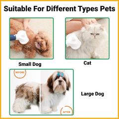 3-in-1 Pet Hair Styling Dryer with Slicker Brush for Dogs & Cats, Portable, Rechargeable,Quiet High-Power Pet Hair Dryer