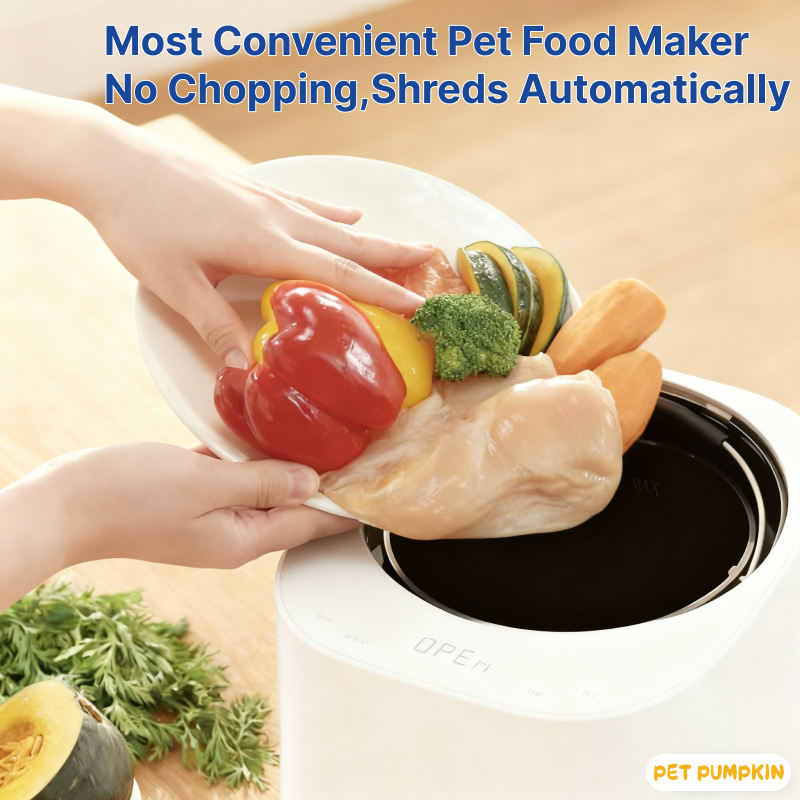 Auto Pet Food Maker, 4L Large Capacity Dog & Cat Food Processor,One-Touch Steam & Stir, No Chopping Required,  5 Cooking Modes for 8 Food Textures, Dishwasher Safe, Fits 8 lbs of Food