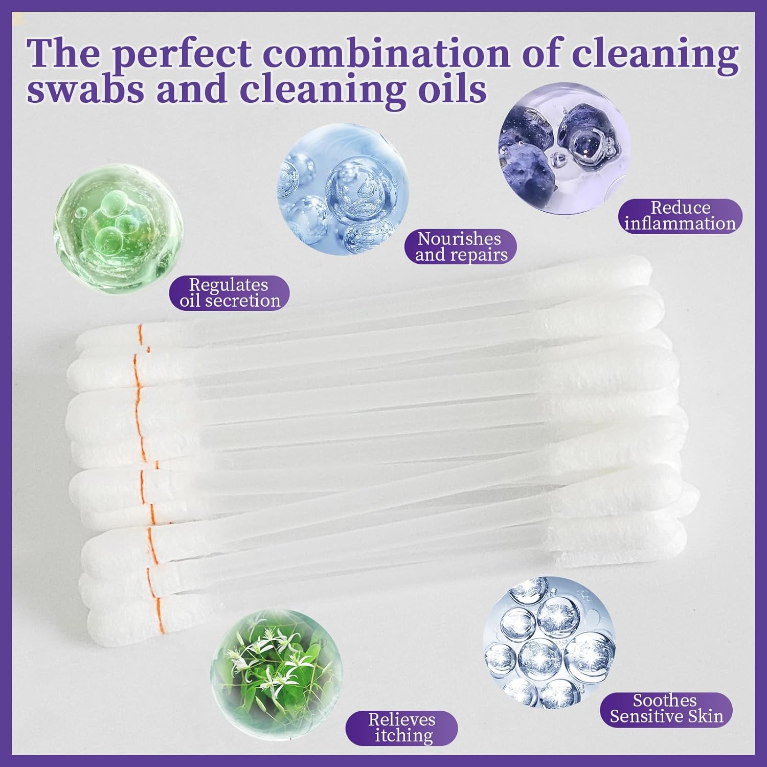 2-in-1 Cat Ear Cleaning Liquid Swabs - Cat Ear Cleaner Solution - Gentle & Effective Ear Care - for Daily Ear Cleaning Removes Wax, Dirt, & Odor