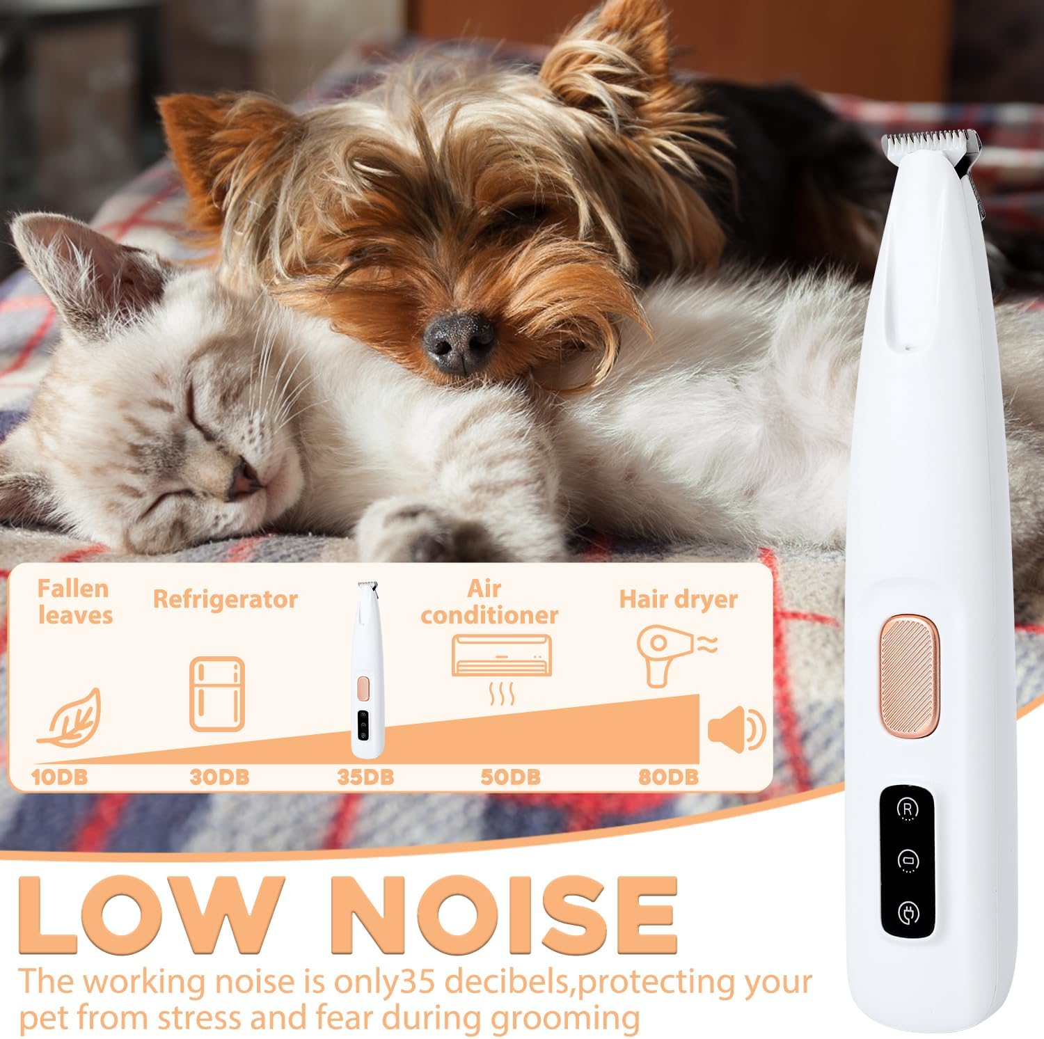 2025 New Pet Trimmer for dogs and cats,Waterproof Rechargeable Pet Shaver with LED Light, Multifunctional Pet Hair Clippers for Paws Eyes Ears Face Rump,dog stuff,cat paw trimmer
