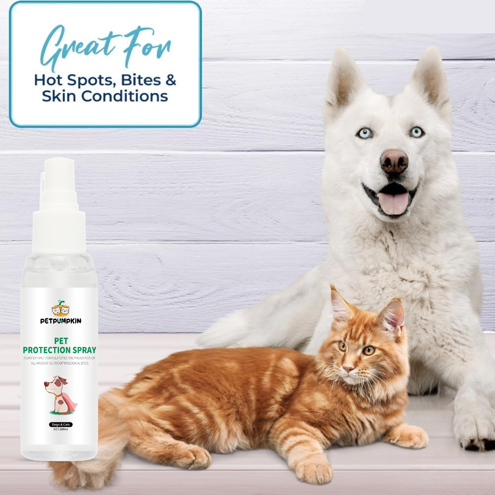 SkinSmart Antimicrobial Skin and Wound Care for Pets, Removes Bacteria to Promote Healing and Relieves Itch